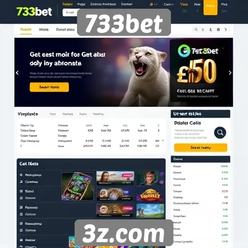 Interface do usuário do site 733bet é intuitiva